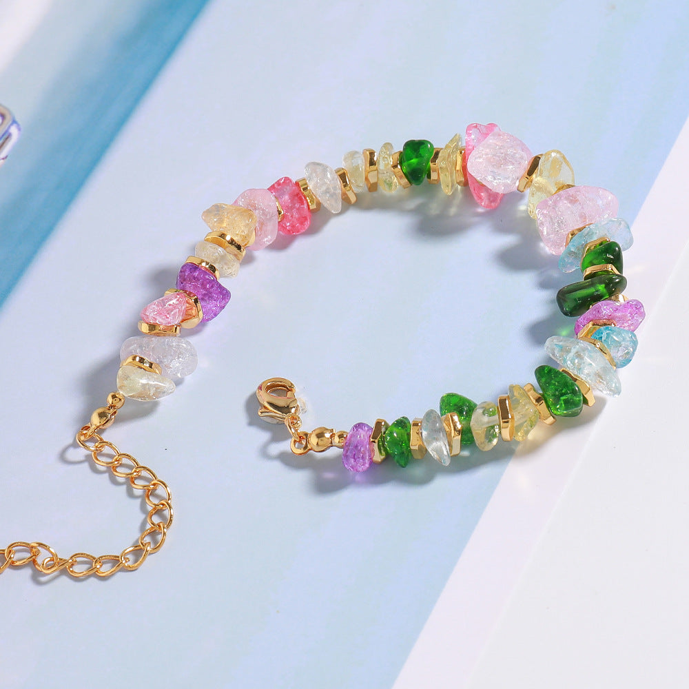 Brazalete de cobre de piedra triturada de color irregular al por mayor